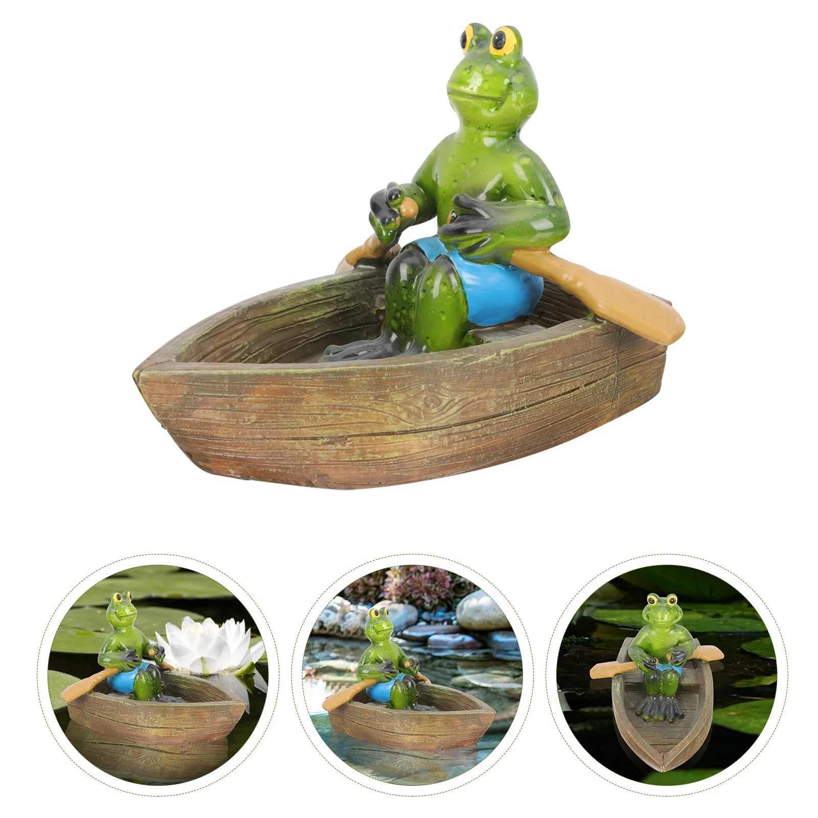 

Resin Frog Figurines Lovely Design for Pool Pond Garden Decoration Durable Statue Landscape Ornament Sculpture Yard Outdoor