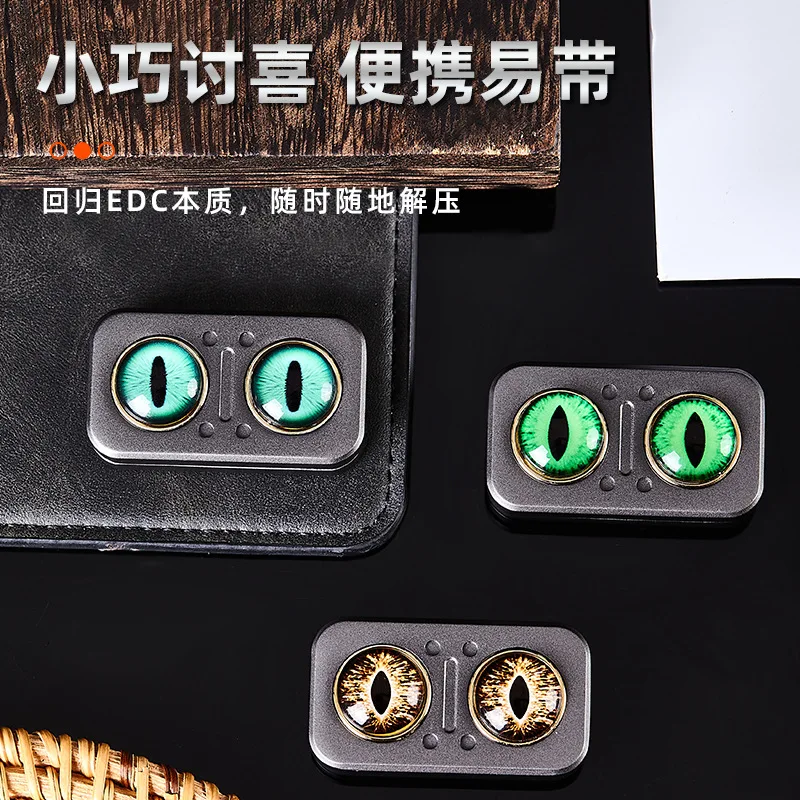 Stress Uil Push Slider Fidget Speelgoed Volwassen Metalen Fidget Speelgoed Vinger Push Hand Spinner Munten Mini Draagbare EDC Slider Speelgoed
