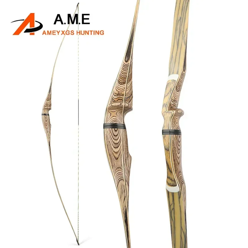 

60/62/64 inch Traditional Bow 20-50 lbs Archery Longbow Detachable Recurve Bow for Right Hand Shooting Hunting Bow