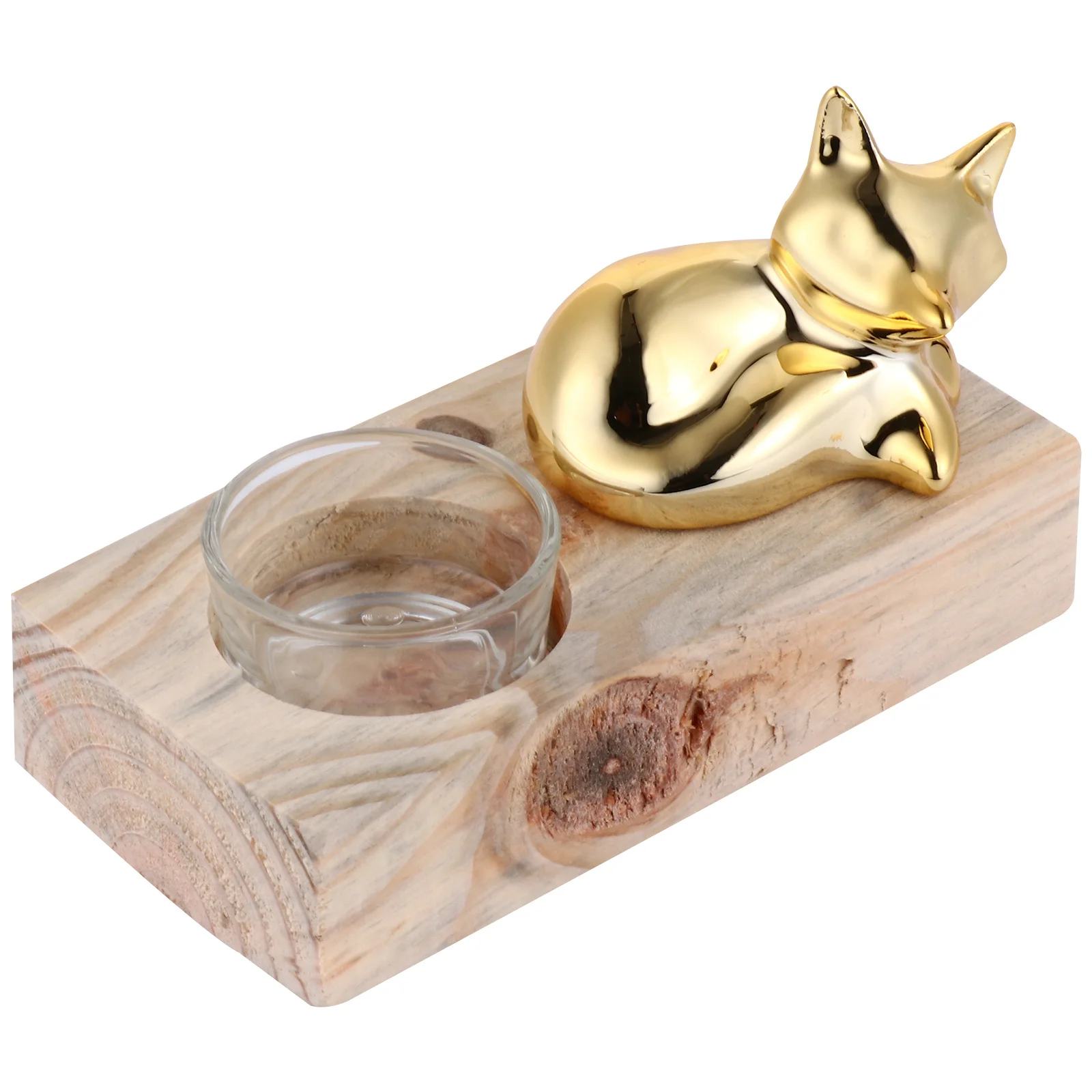 مجموعة واحدة من حامل ذهبي خشبي مبتكر سهل التنظيف للاستخدام الآمن للمنزل وغرفة الطعام وحامل زينة هدايا الزفاف