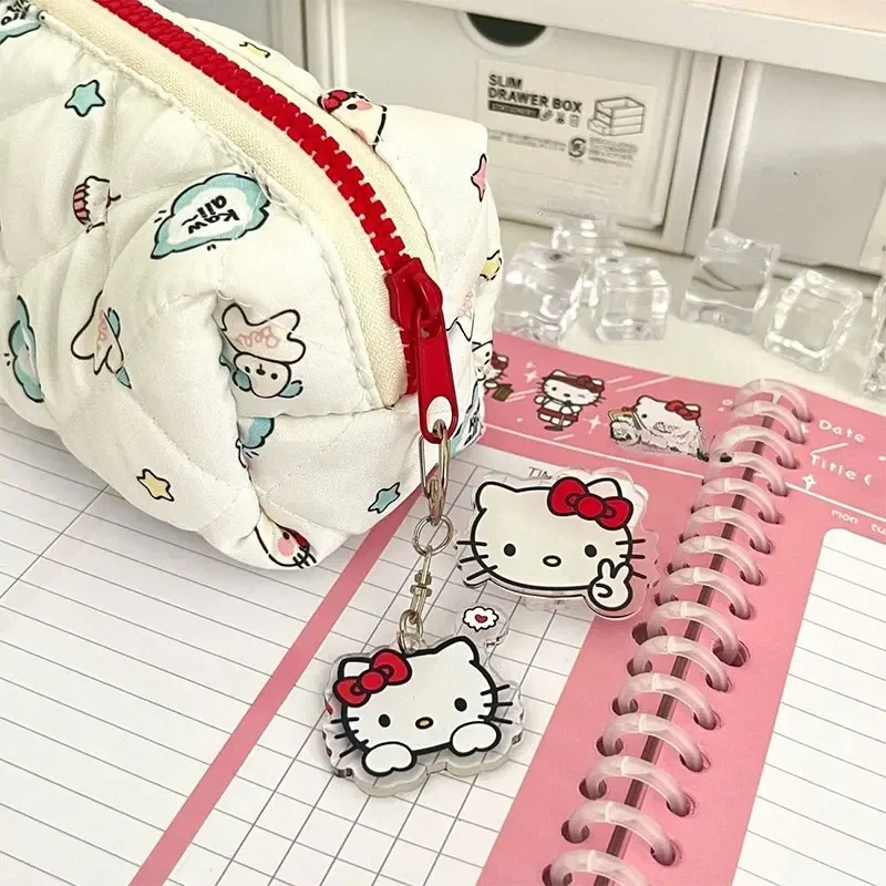 Nuovo Hello Kitty pencil case Kawaii Sanrio astuccio di grande capacità Kt Cat cosmetic bag forniture per studenti regalo di cancelleria per gi