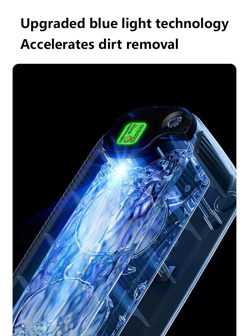 Lenovo Ultraschall-Reinigungsgerät, Brillen- und Schmuckreinigungsgerät, Blaulicht-Vibrations-Automatikreinigungsgerät für Zahnspangen – Detail 8