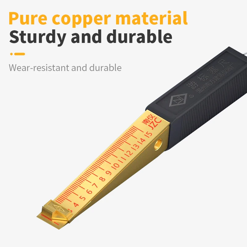 1-15mm Taper Wedge Feeler Gauge 0.2/0.5mm Crack Flatness Layout Insert Inspection Flatness Measuring Tool for House Engineering