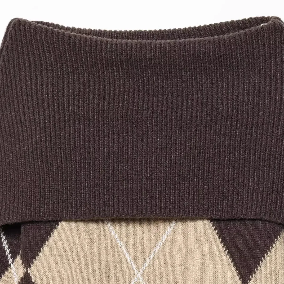 

JNLEAOG Autumn New Women's Faion Versatile Diamond Tube Top Knitted Sweater Polyester Fiber Long Sve Busin Casual