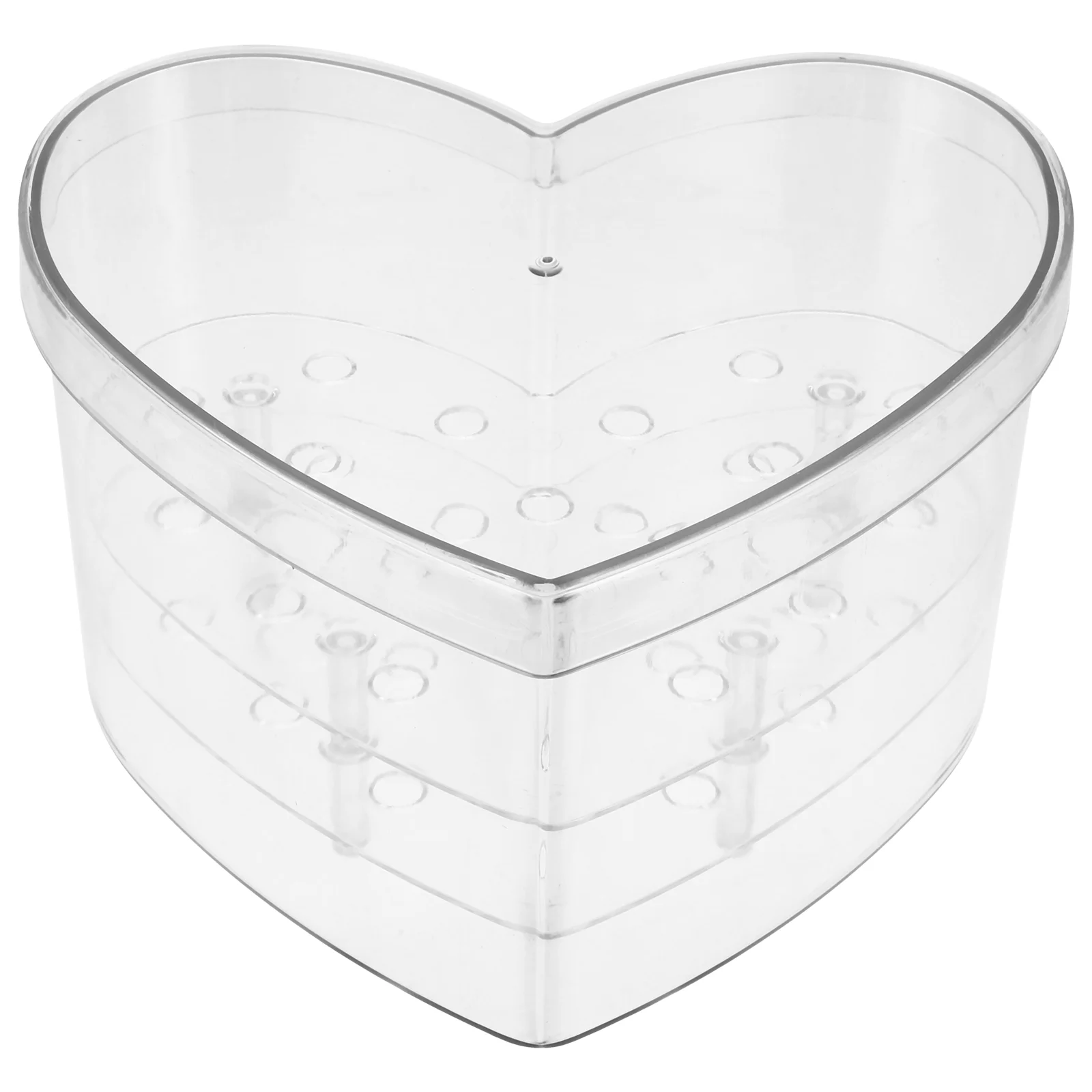 

Luxurious Heart -shaped Decorative Box Bridesmaid Cute Basket Gifts Acrylic Rose Vase