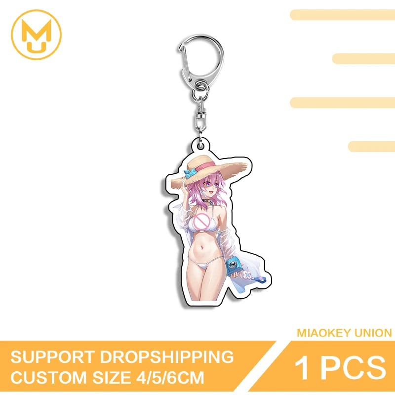 Honkai Star Rail March 7th Key Holder Hentai Bikini Standing Posture Keyring Ai Girls Und Panzer Suitable For Toys Hobbies
