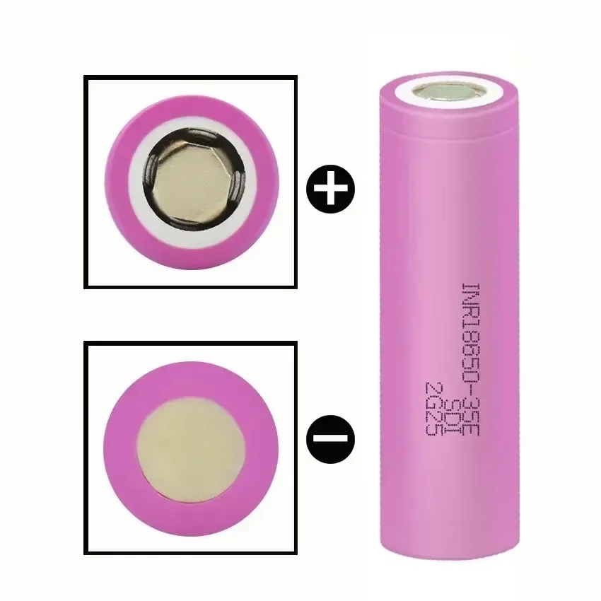 New18650 Battery 3500maAh3.7V 18650 Lithium-ion Battery 3.7V INR18650-35E Flashlight Rechargeable Battery with Charger