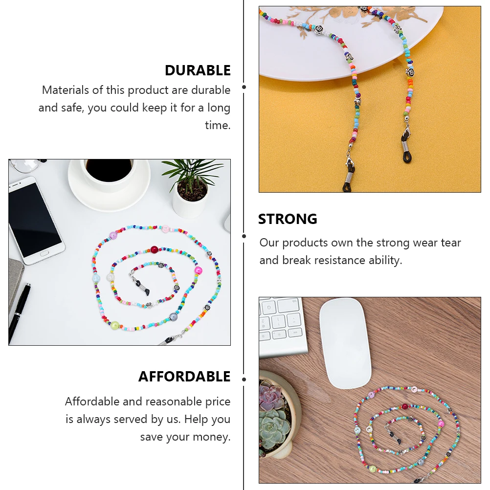 

Anti Lost Eyeglass Lanyard Glasses Strap Portable ABS Material Durable Safe Wear Tear Resistance Affordable Creative Design