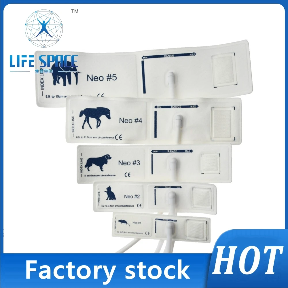 Disposable Blood Pressure Cuff Nibp Cuff Animal Cuff Patient Monitor Animal Single Tube for Elephants Horses Dogs Cats Mice