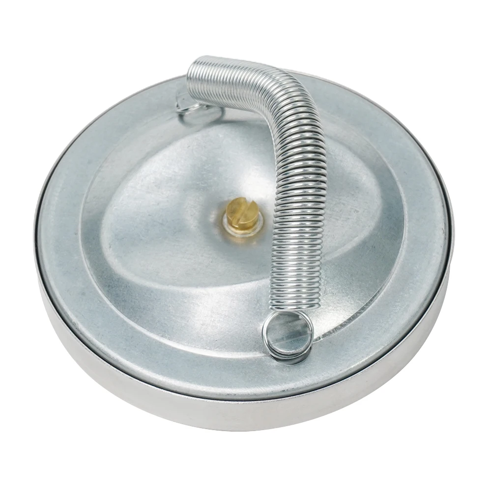 0-120℃ Stainless Steel Clamp-on Tube Thermometer On Tube Heating Spring 63mm Galvanized Steel Smart Temperature Control Devices