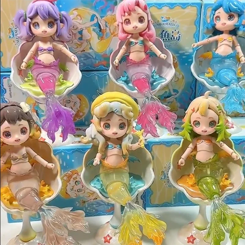 Muñeca Sirena de la Serie Isla de las Sirenas, Caja Sorpresa, Articulada, con Cola de Pescado Intercambiable, Hermoso Juguete Decorativo