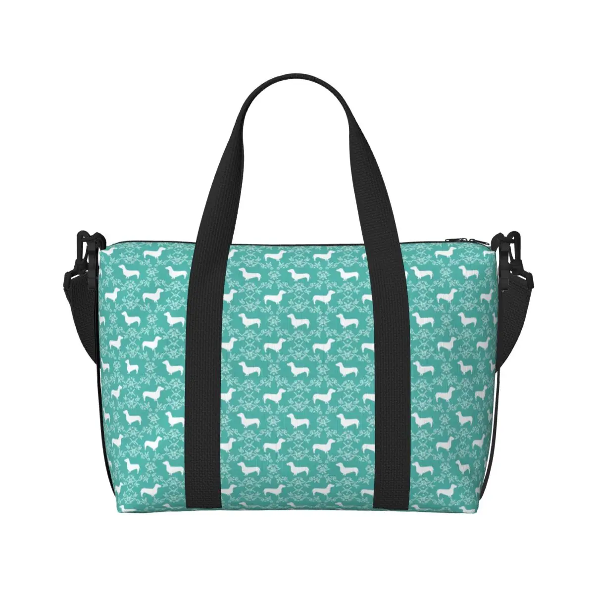 Bolsa de compras personalizada para mulheres, saquinho, salsicha, cachorro, sacola de compras, grande capacidade, texugo, animal, academia, praia, viagem