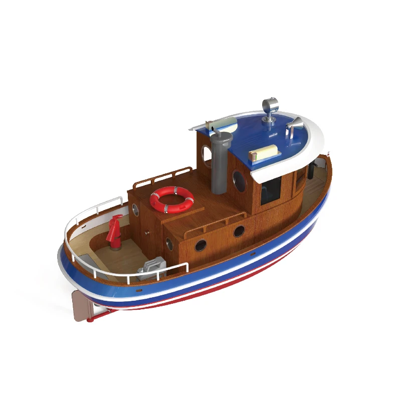 1/12 M3 RC Yacht Model Kit DIY 410mm Handmade Wooden Boat Cute Tugboat