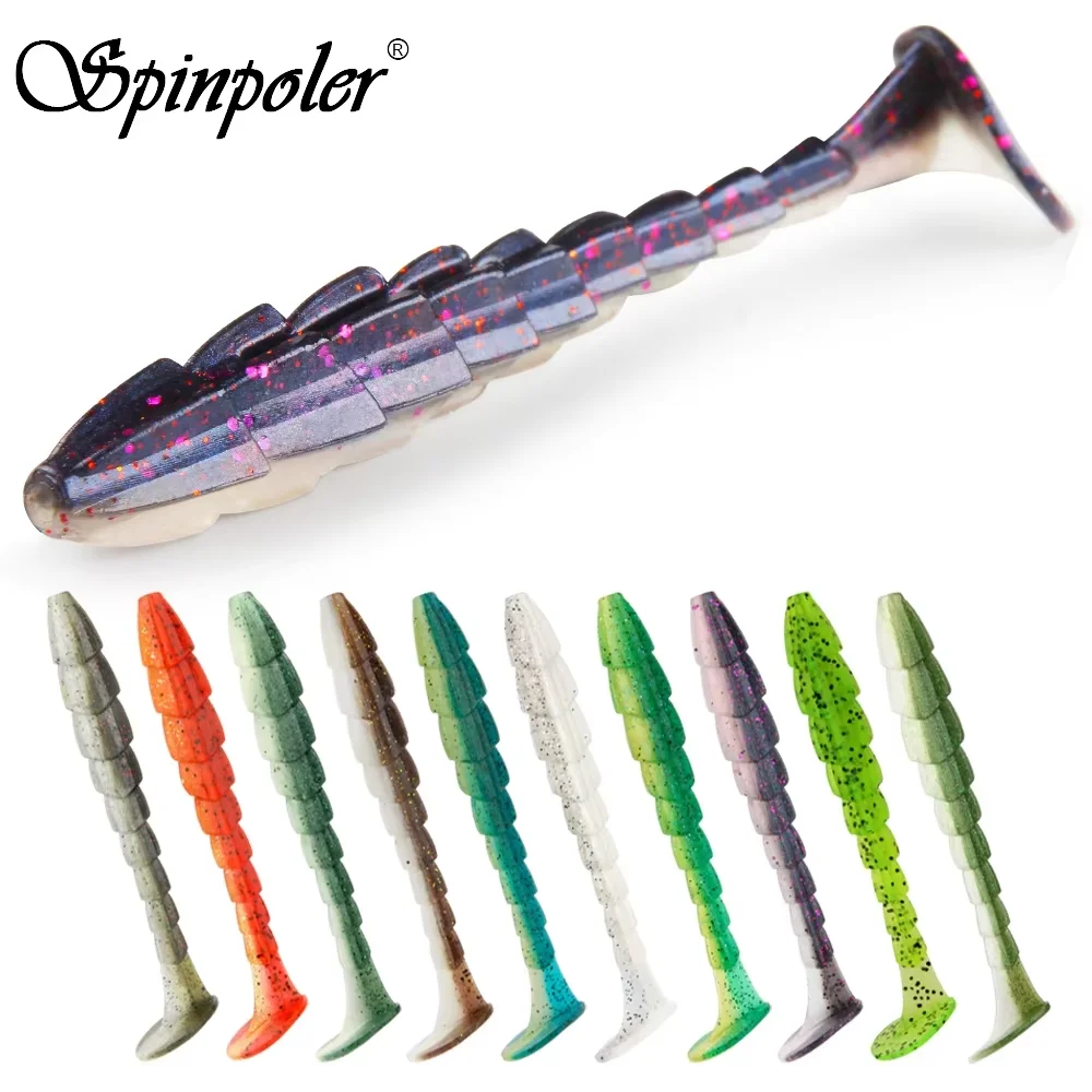 Spinpoler disjoncteur leurres de pêche 7 cm 9 cm 11.5 cm pagaie queue leurre Wobbler salé Swimbait pour bar brochet perche appât artificiel doux
