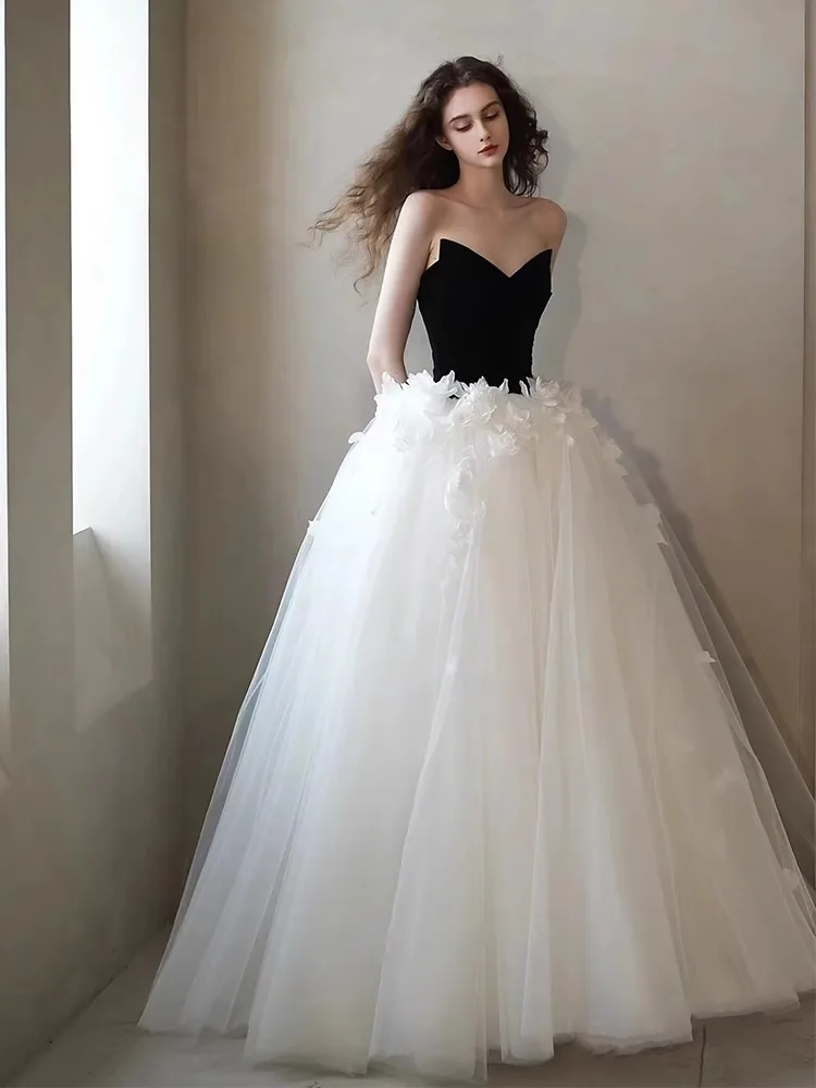 

Элегантное длинное вечернее платье Ele Princ Sle для женщин с дизайном без бретелек, роскошное свадебное платье для гостей, эффектный наряд для прибытия на мероприятие