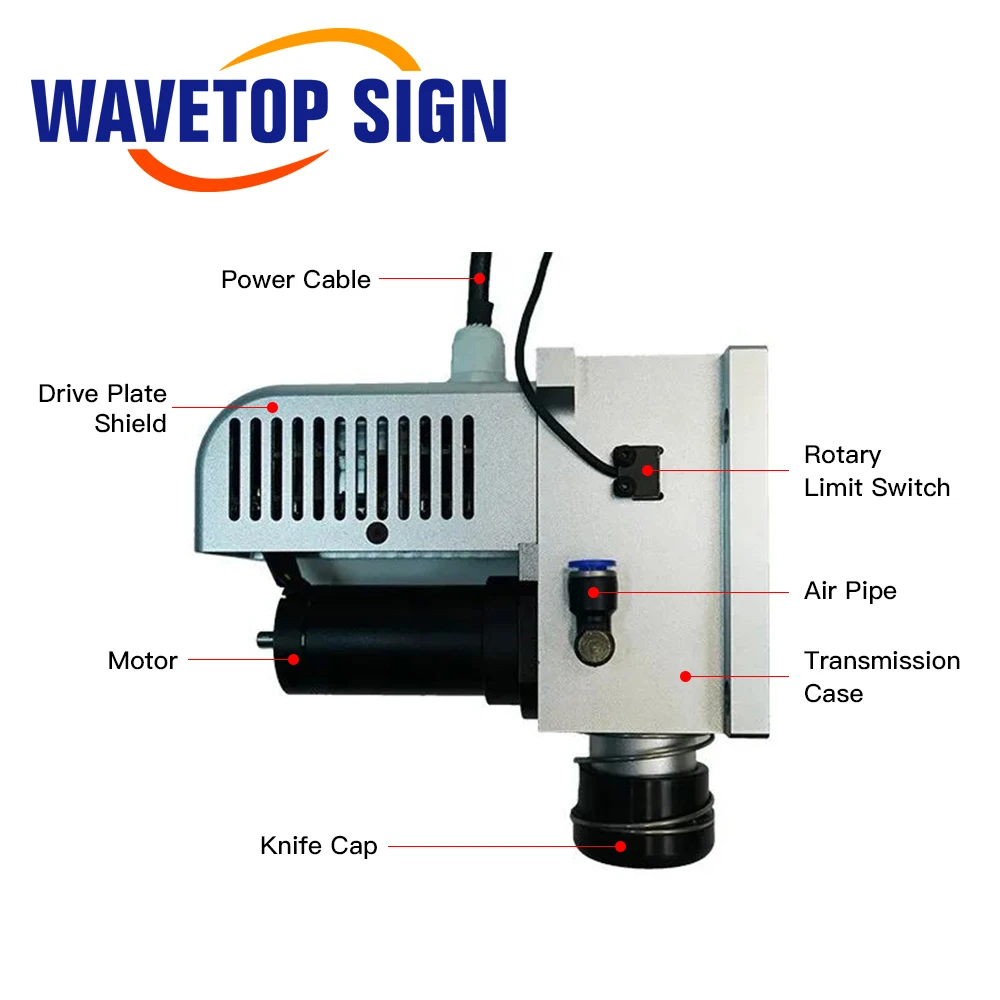 WaveTopSign Интегрированный вибрационный нож с ЧПУ 80 Вт 18000 об/мин 24 В 10 А для доски KT Пенопластовая доска Картон из АБС-пластика