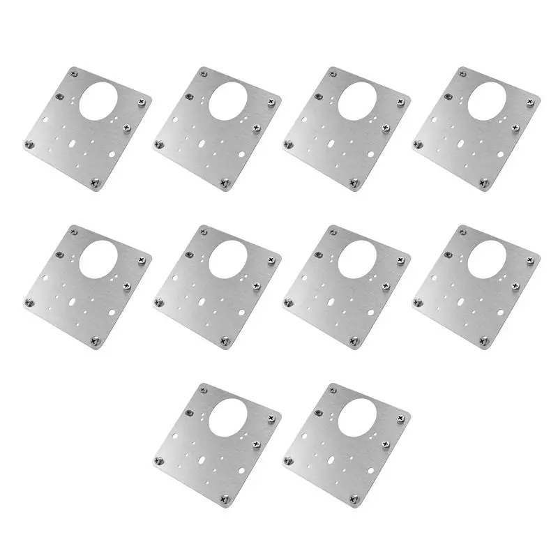 10Pcs Cabinet Hinge Repair Plate Kit Kitchen Cupboard Door Hinge Mounting Plate With Holes Flat Fixing Brace Brackets-A74P