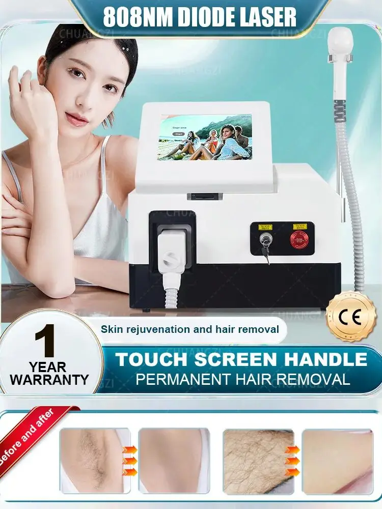 เครื่องเลเซอร์กําจัดขน 808nm จุดเยือกแข็งกําจัดขนถาวรแบบไม่เจ็บปวด Ice Platinum Triple Wavelength