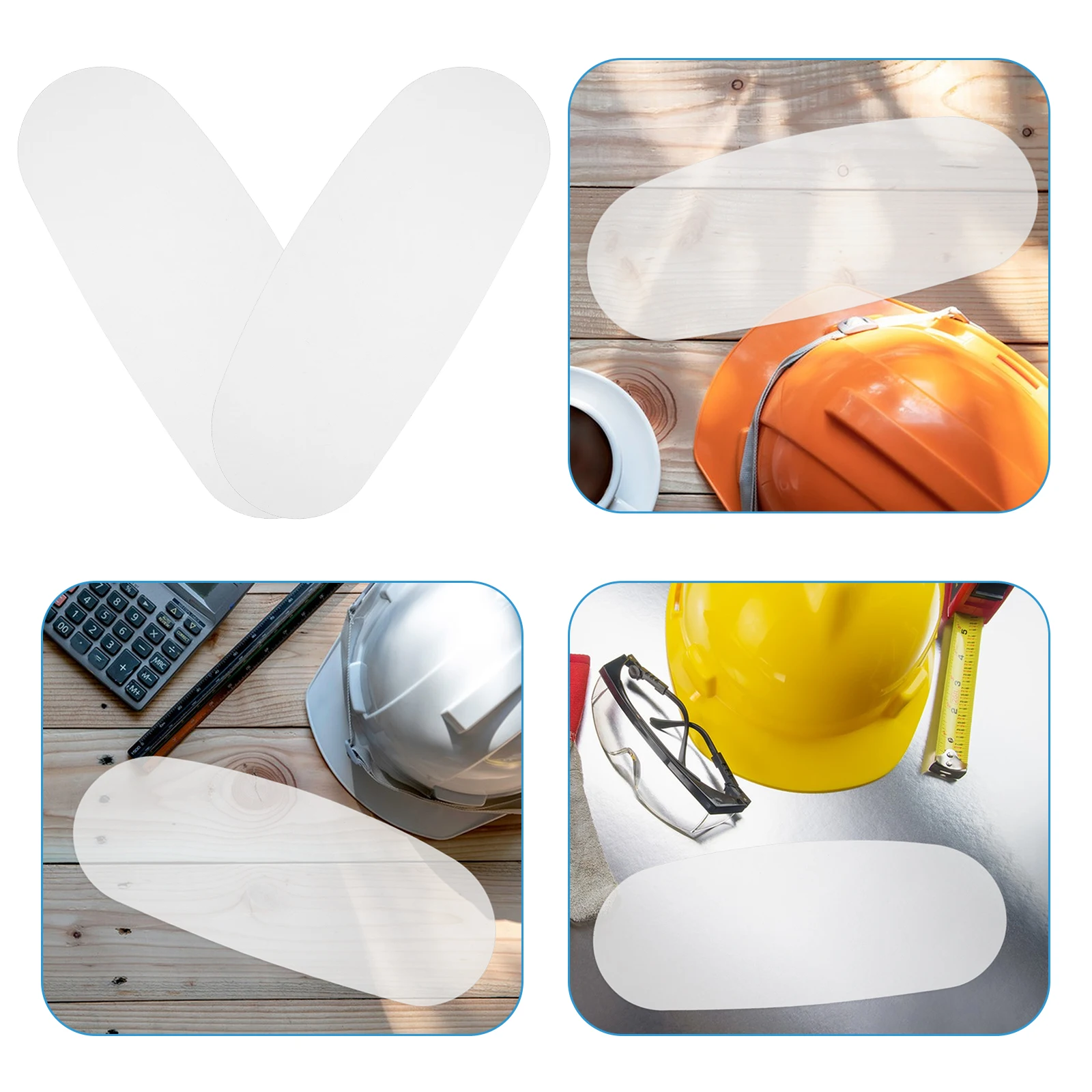 

2 Pcs Anti-dust Protective Film Pvc Replacement Lens for Sandblasting Hood