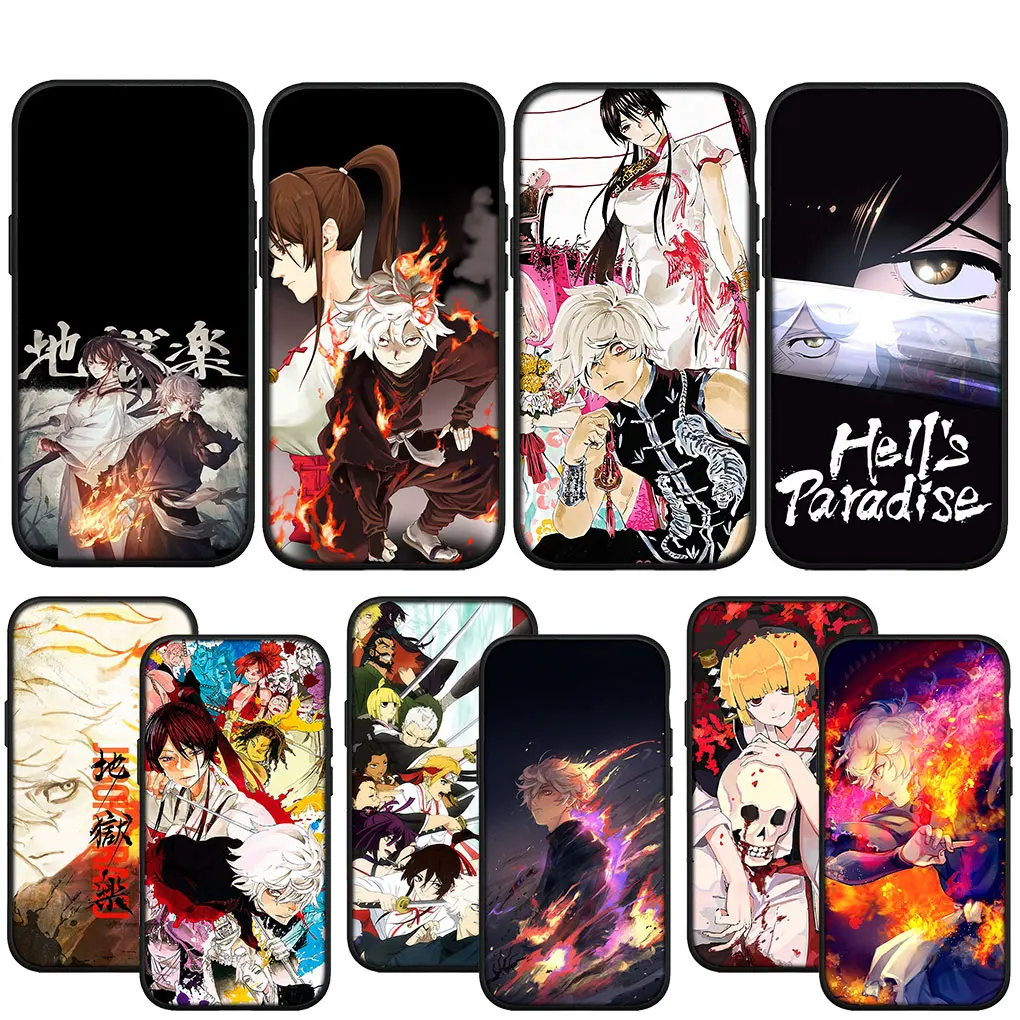 Jigokuraku Hell's Paradise Anime Casing for iPhone 15 14 13 12 Mini 11 Pro X XR XS Max 7 8 Plus + 15+ 14+ Phone Cover Case