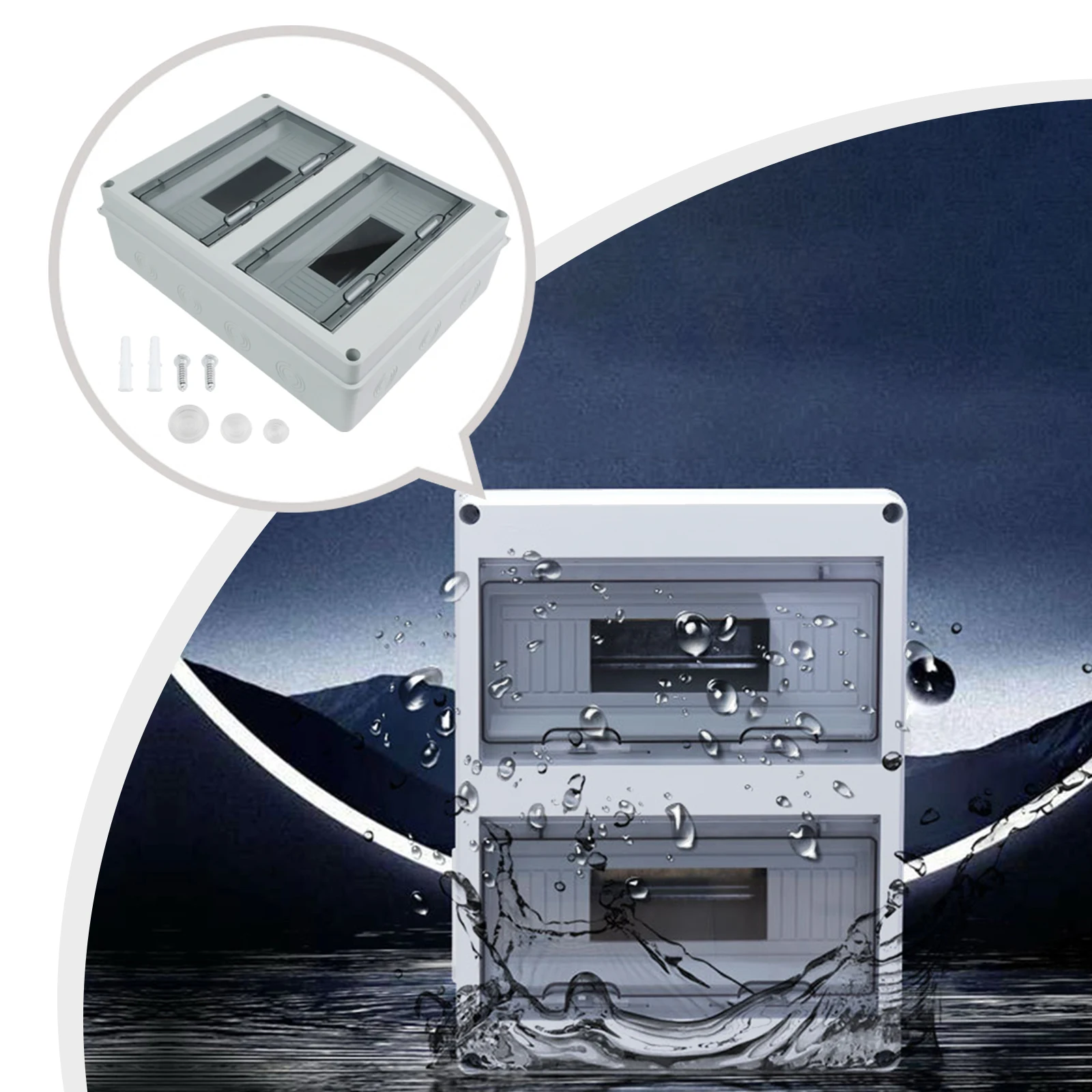 24 Circuits Waterproof Distribution Box Waterproof Box 24 Circuits Box Distribution Box High-quality ABS Material Home Use