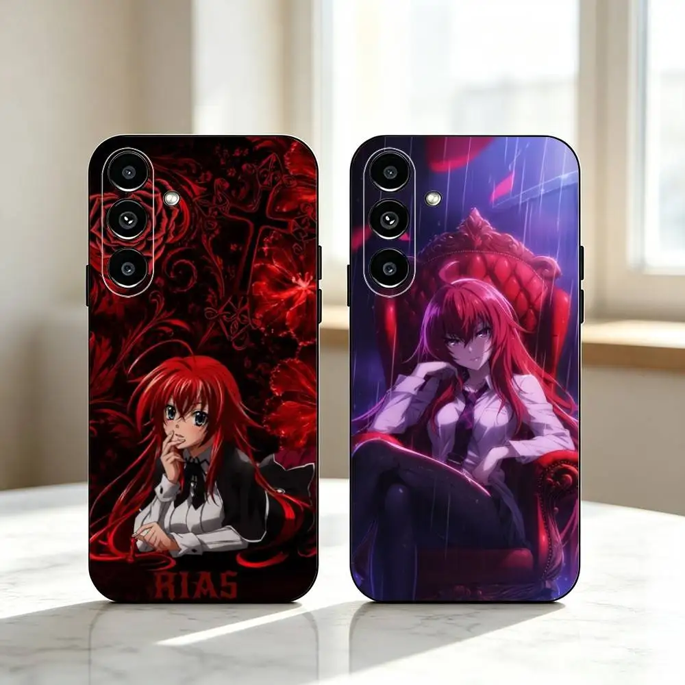 High School DxD Rias-S  Phone Case Black Silicone Soft For Samsung Galaxy A73,A72,A71,A70,A53,A52,A51 Gift