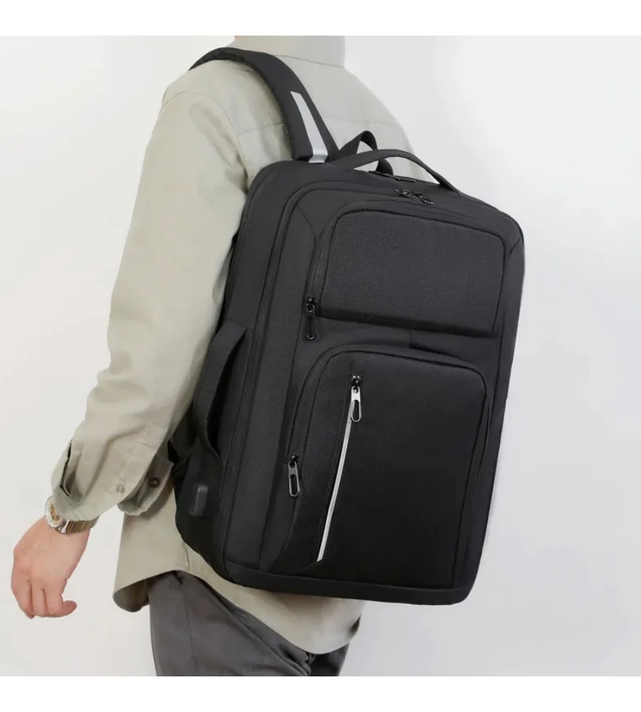 

Outdoor ready business commuter backpack for men simple design large capacity suitable for students and leisure use