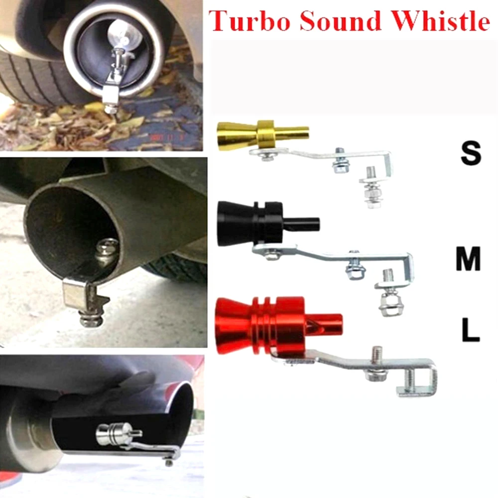 Universal อลูมิเนียม Turbo Sound ท่อไอเสียท่อเป่านกหวีดรถ Blow Off วาล์วเคล็ดลับ Simulator Whistler