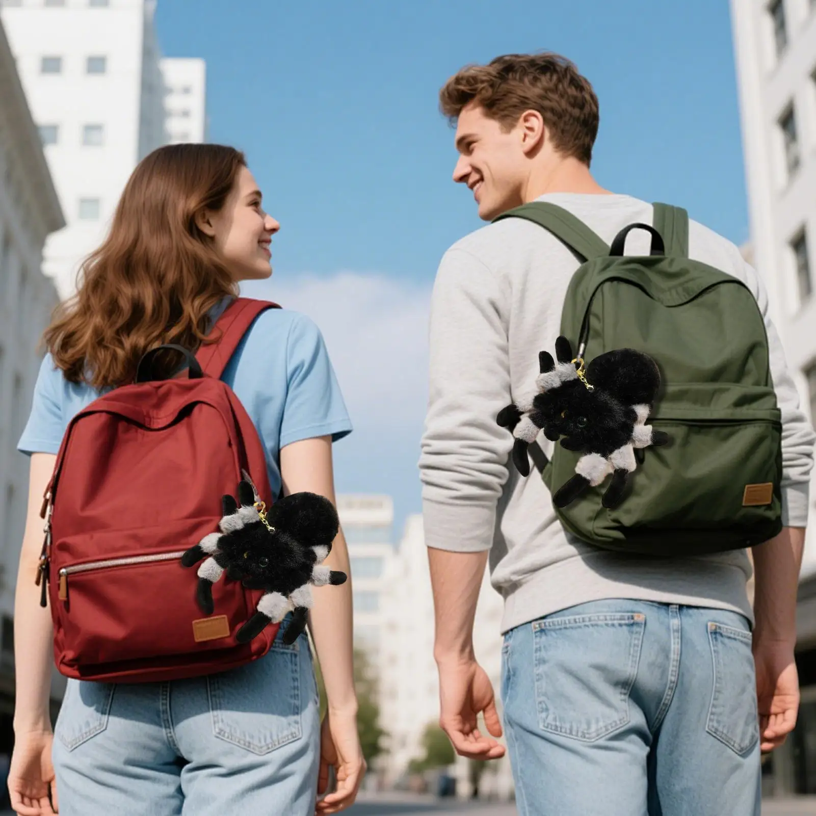 Doll Keychain Cartoon Decoration Cute Spider Plush Keychain For Boys Men Women Children Christmas Birthday Holidays Travel Purse