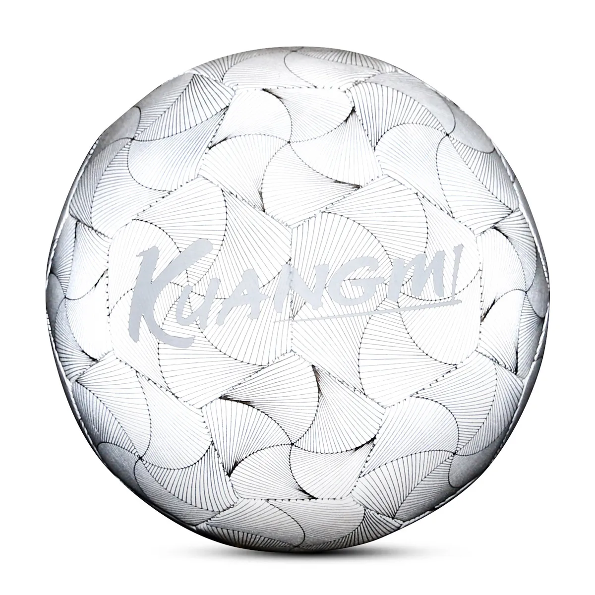 Kuangmi สะท้อนแสง PU หนังลูกฟุตบอลขนาด 5 ใหม่ลูกฟุตบอลกีฬากลางแจ้งเด็กวัยรุ่นของขวัญวันเกิด