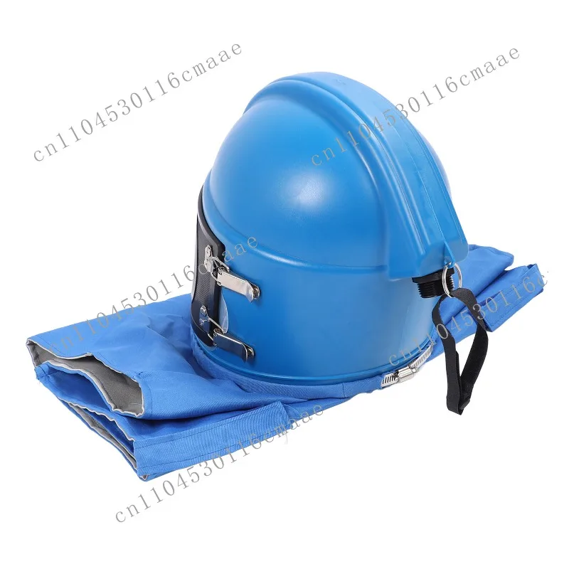 Helmet with Air Supply Sandblaster Air Supplied Safety Sandblast Hood Protector Sandblasting Helmet with Air Supply