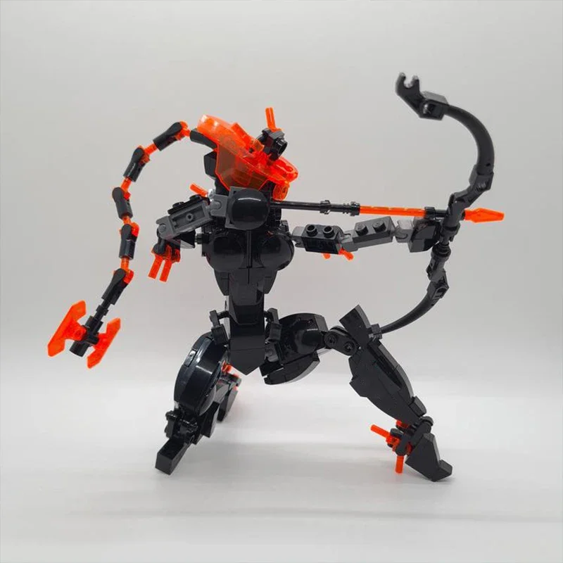 Cyberpunk android Moc Model Hammer Warship Mecha Technology Modular Blocks DIY Sets Assembl Gifts Toys Games Building Bricks