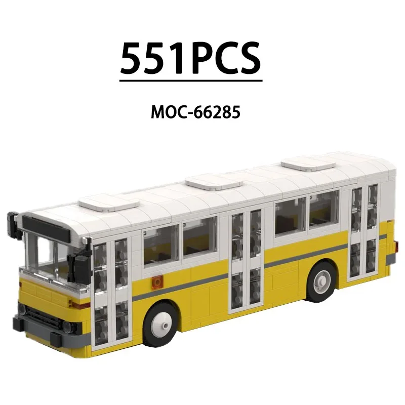 Building Block MOC-66285 City Bus Bus Bus 551PCS Building Model Ornament Children's Birthday Gift Christmas Toy