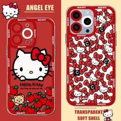 Sanrios Hello Kitty Hot Phone Case For Samsung A71 A53 A50 A52 A52S A72 A71 A22 A20S A20 A30 A11 4G 5G Transparent Cover