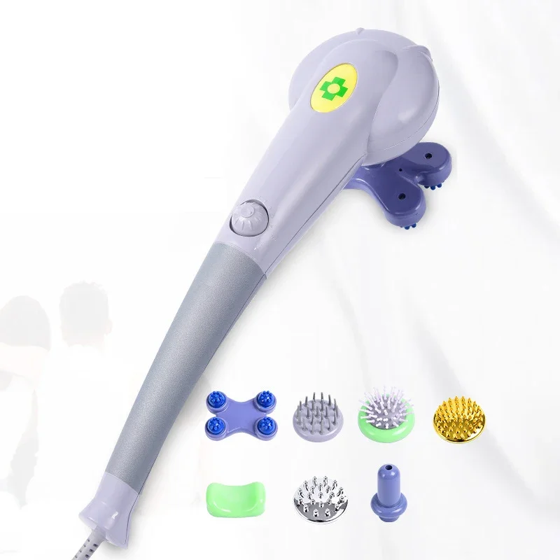 

Massage Stick 2in1 Stepless Speed Regulation High-quality Motor Multi-head Dolphin Massager Home Portable And Comfortable