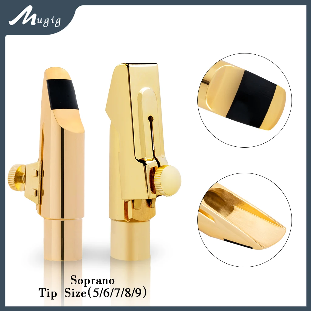 

Golden-Plated Soprano Saxophone Mouthpiece Sax Mouth Pieces & Soprano Saxfone Patches Silicone MTP Protector Mouthpiece Covers