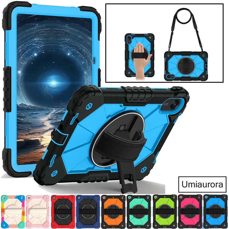 For Xiaomi Redmi Pad 2 Pad2 11 inch 2025 Armor Case 360 Rotation Hand Shoulder Strap Kickstand Shockproof PC Tablet Cover Funda