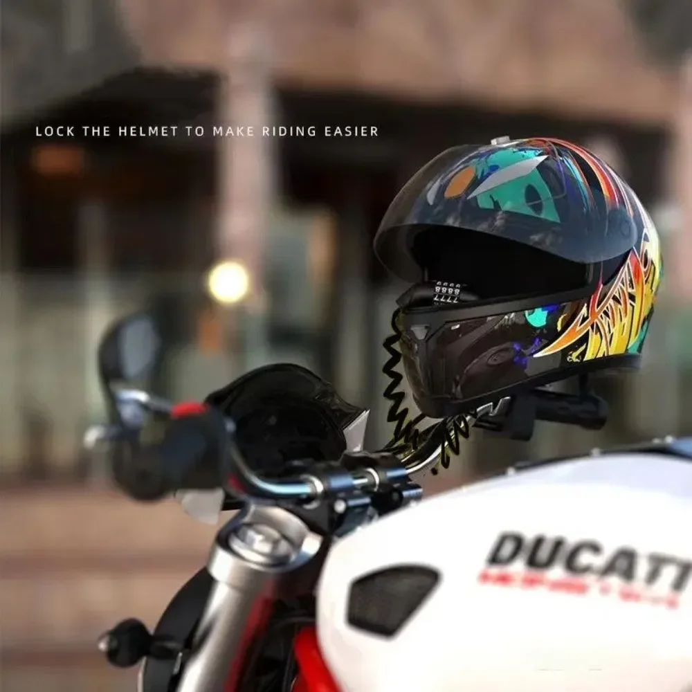 Casco di sicurezza universale per veicoli elettrici per moto PasswordLock Blocco antifurto portatile per bicicletta MTB Blocco sicuro affidabile compatto