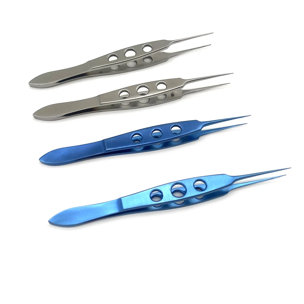 ophthalmic Tying Toothed Forceps 1pc 108mm Micro tweezers Microscopic surgical instruments