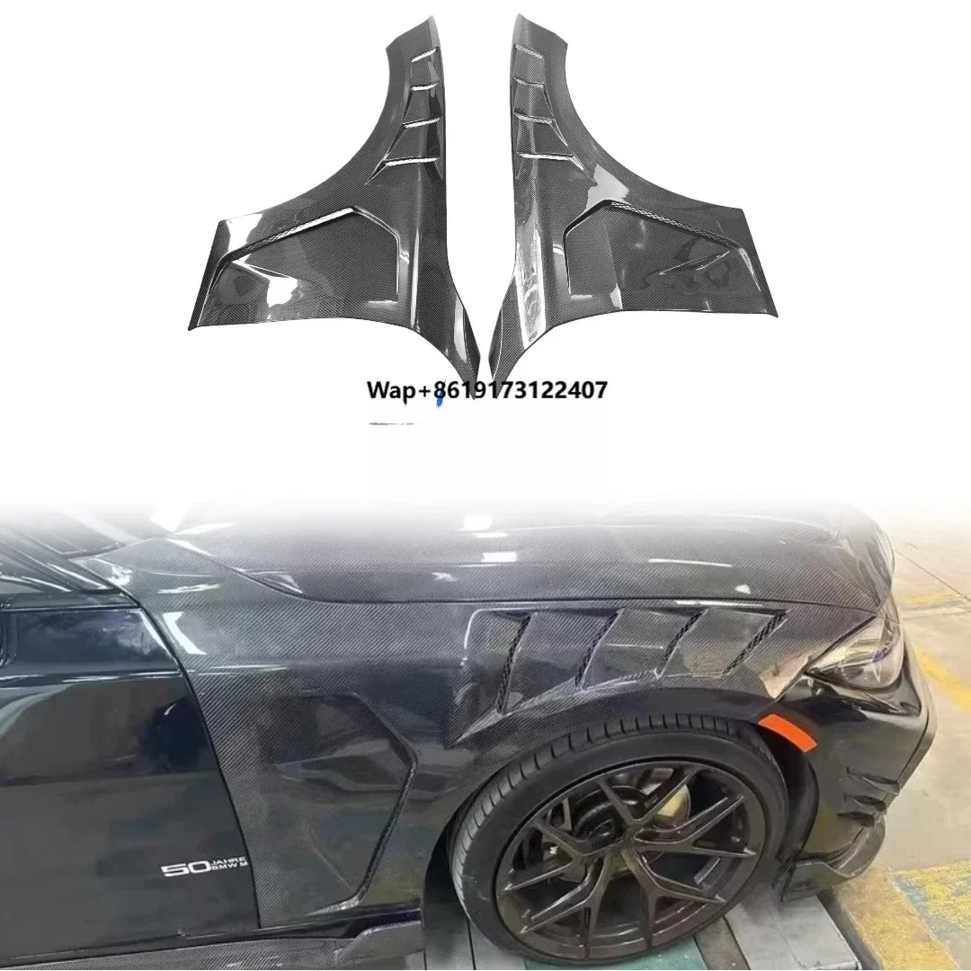 

New Black Front Side Carbon Fiber Fenders for 4 Series G22 G23 420 430i 440i 2020- Vented Cooling Retrofit/Upgrade
