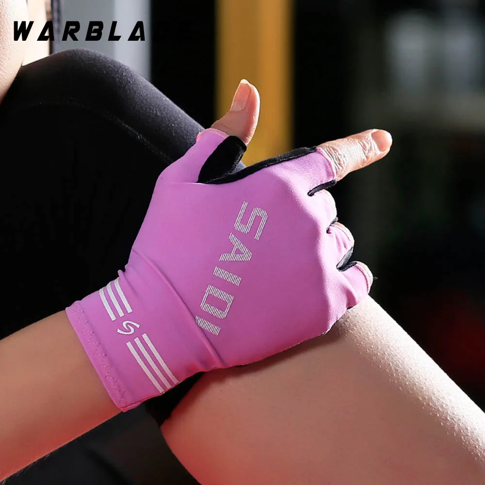 WarBLade 1 Pair Sports Gloves Men Half Finger Anti Slip Outdoor Sport Gloves Guantes Gym Body Building Training Fitness Gloves