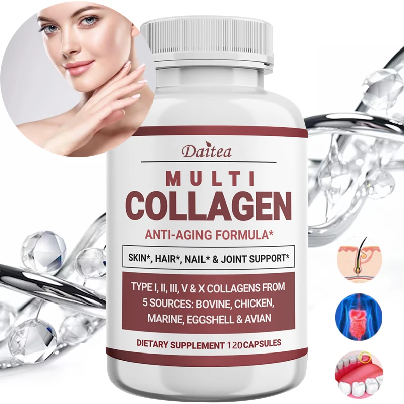 Multi-Collagen - 5-in-1 Premium Collagen Blend - Supports Healthy Skin, Hair, Nails, Teeth, Gut & Muscles - For Men & Women