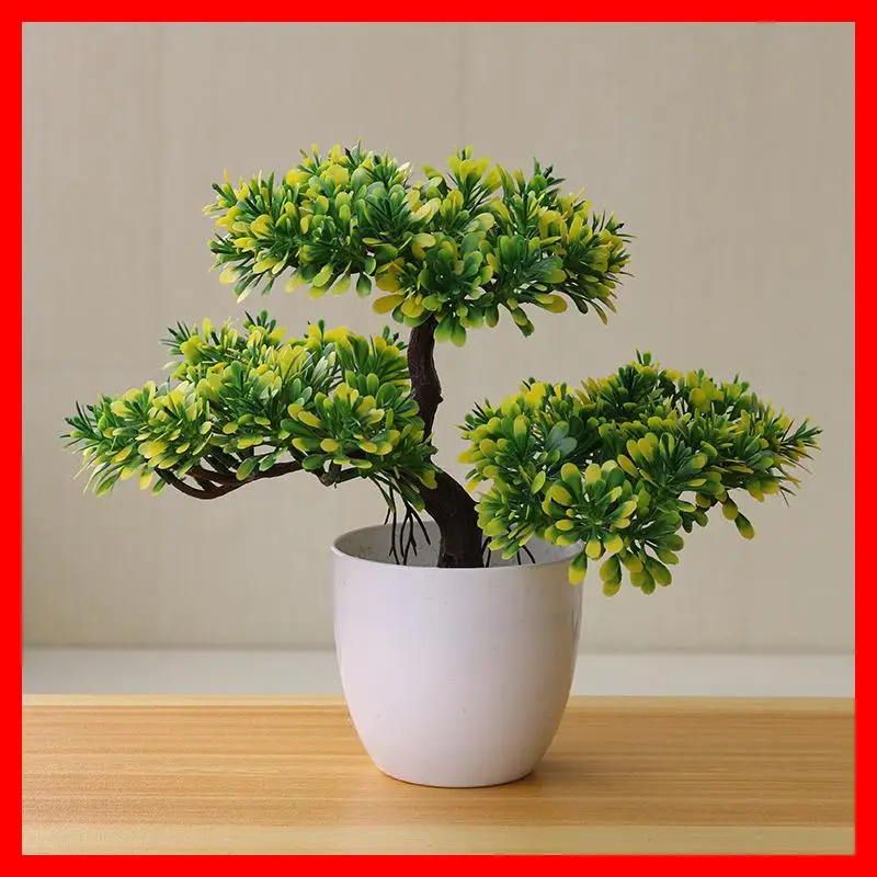 Artificial Plants Bonsai Small Tree Pot Fake Plant Flowers Potted Ornaments For Home Room Table Decoration Hotel Garden Decor