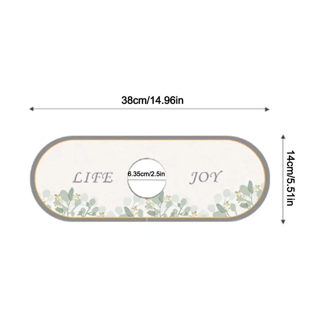 Faucet Splash Catcher Faucet Draining Mat Drying Mat Absorbent Pad Countertop Sink Protector Home Kitchen Accessories Hardware