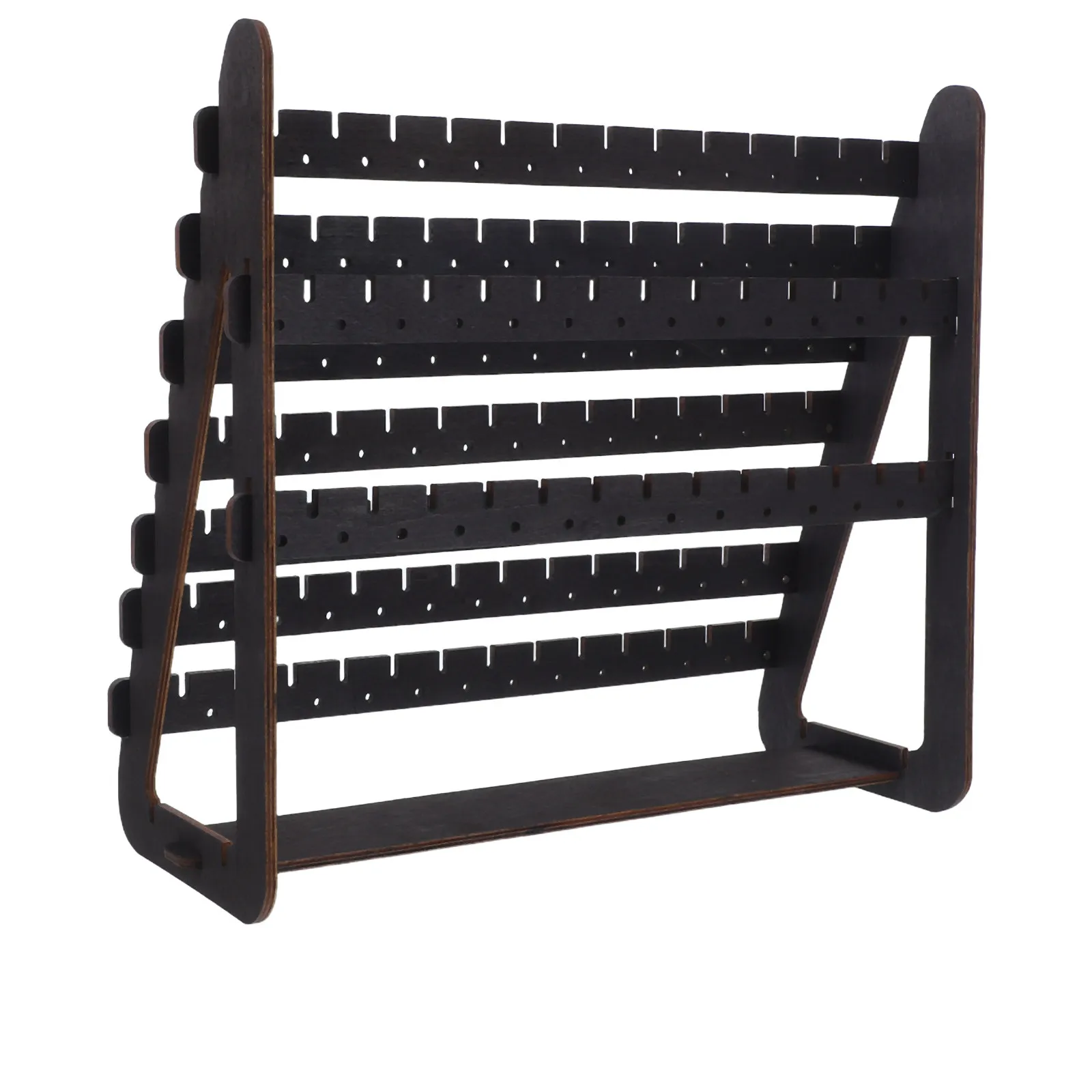 Wood Jewelry Organizer Stand Tiered Display Rack for Earrings Stud Holder Necklace Storage Rustic Wood Jewelry Holder