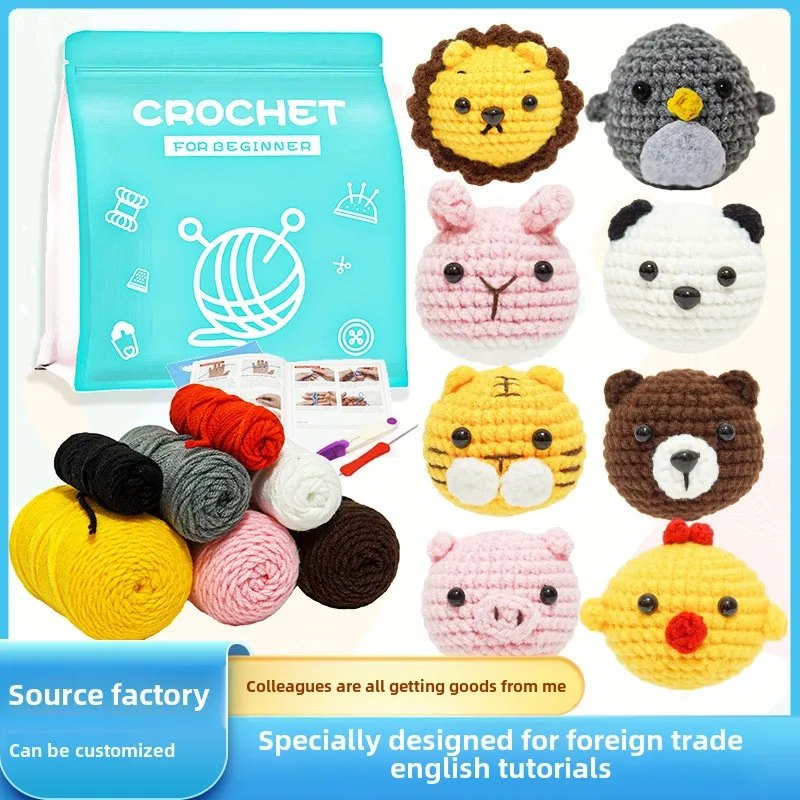 Crochet Animal Kit for Beginners - Learn with Video Tutorials Included Crochet Hook Kit for Making Adorable Animal Plushies