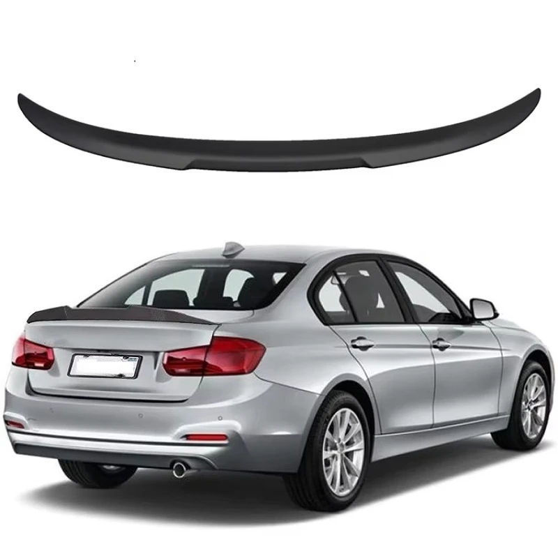 Auto Spare Parts M4 Style Matte Black Universal Trunk Tail Lip Rear Wing Car Spoiler Fit for BMW Series 3 F30 2012-2019