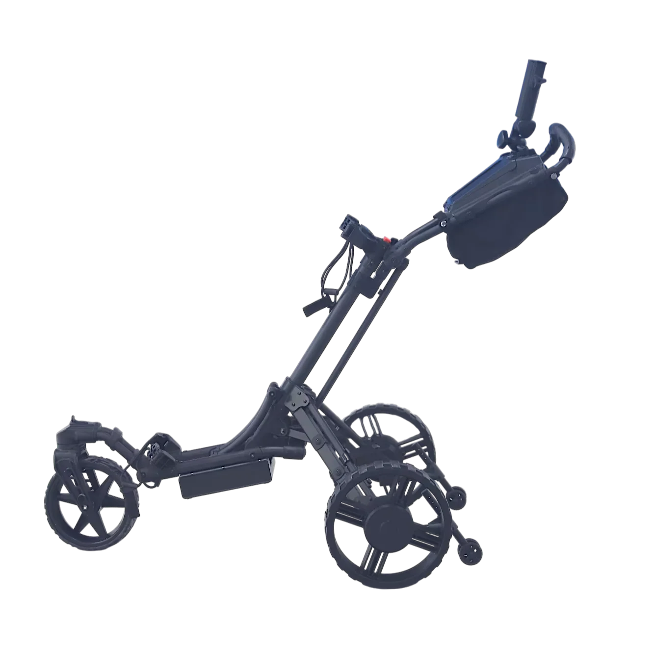 Golf Push Cart 4 Wheel Foldable Aluminum Trolley Lightweight Club Bag Caddy Portable Pull Cart For Men Women Course Match