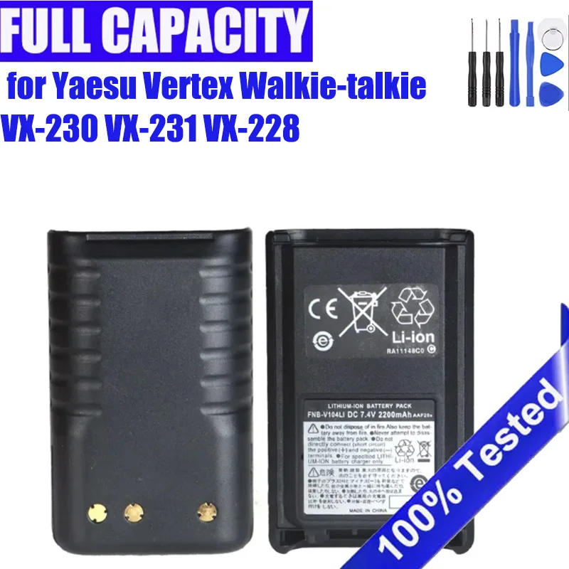 Batería FNB-V104LI Nueva para Radios Bidireccionales Yaesu Vertex Walkie-talkie VX-231 VX-228 VX-230, Reemplazo de FNB-V103 FNB-V104
