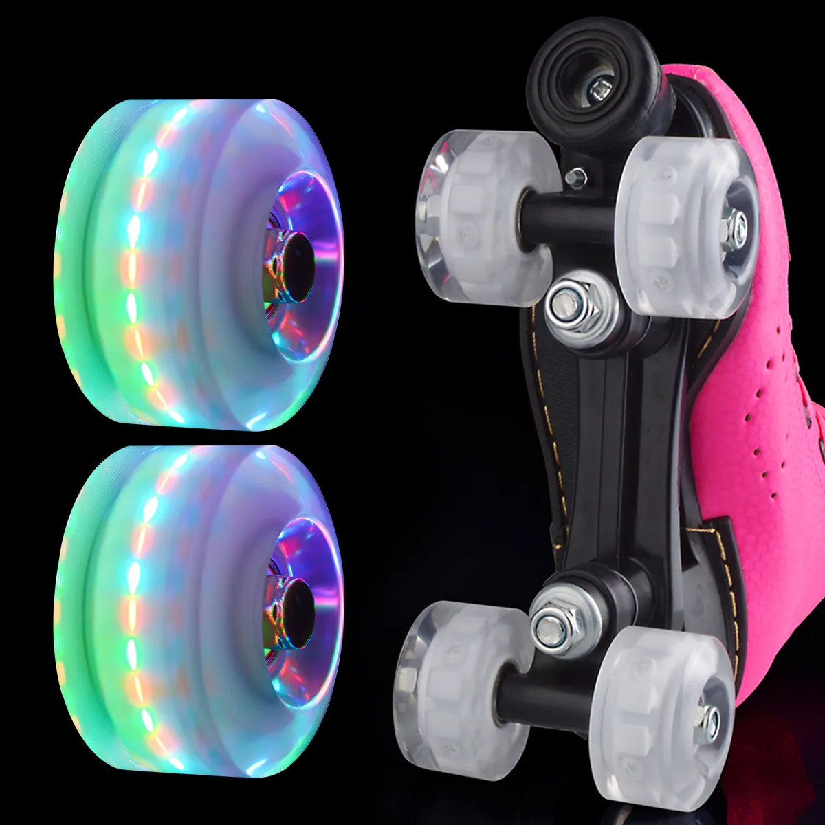 

2Pcs Roller Skating PU High Hardness Outdoor Skates Replacement Accessories for Street Asphalt